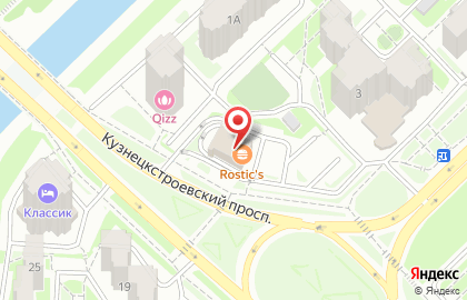 Ресторан быстрого питания KFC на улице Павловского на карте