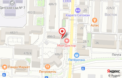 Рестобар Честный на улице Серова на карте