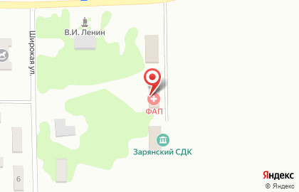 Почтовое отделение №549, пос. Заря на карте