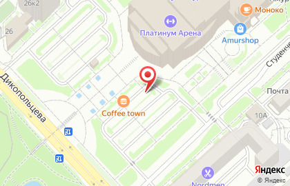 Киоск по продаже фастфудной продукции Coffee Town на улице Дикопольцева на карте