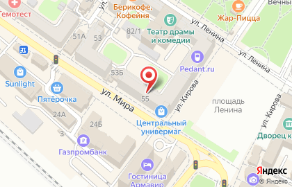 Компания Натяжные потолки ЭВИТА на улице Мира, 55 на карте