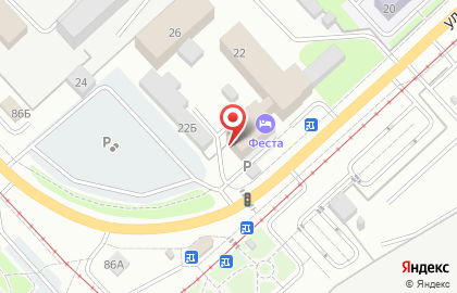 Кафе Феста в Левобережном районе на карте