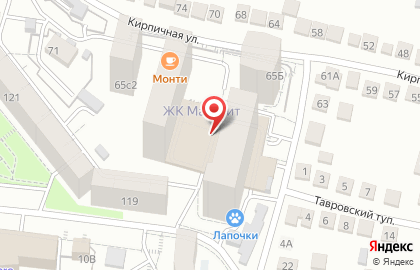 Строящиеся объекты Вега на Кирпичной улице на карте