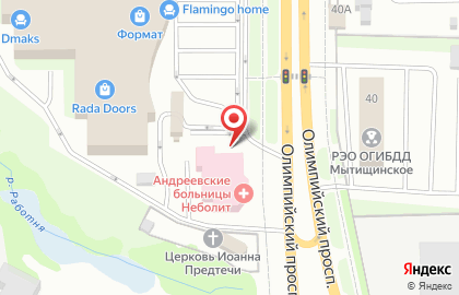 ОАО Мебель Черноземья хк на Олимпийском проспекте на карте