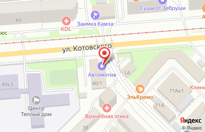 Аккумуляторный центр Автомотив в Ленинском районе на карте