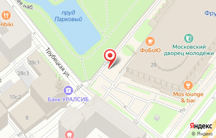 Киоск фастфудной продукции, район Хамовники на Комсомольском проспекте на карте