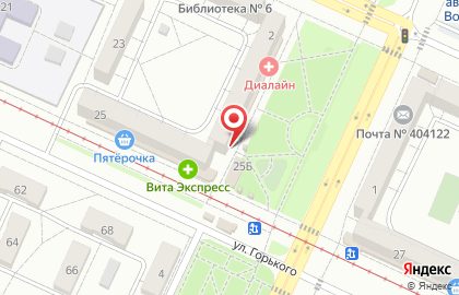 Магазин хлебобулочных изделий, ООО Пальмира на улице Горького на карте