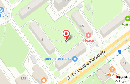Магазин джинсовой одежды, ИП Тихонова Л.Р. на улице Маршала Рыбалко на карте