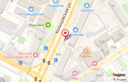 Киоск по изготовлению ключей Добрый ключ на Кольцовской улице на карте