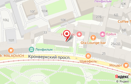 Мариенталь (Санкт-Петербург) на Кронверкском проспекте на карте