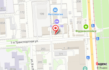 Омскгалантерея на 1-ой Транспортной улице на карте