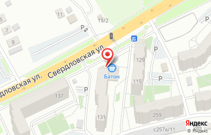 Продуктовый дискаунтер Батон на Свердловской улице на карте