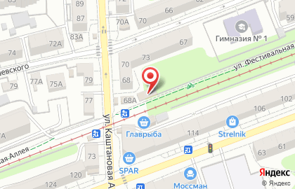 Магазин кондитерских изделий Конфетка в Центральном районе на карте