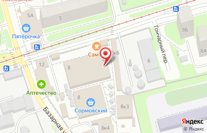 Магазин бытовой химии и косметики РубльБум на Базарной улице на карте