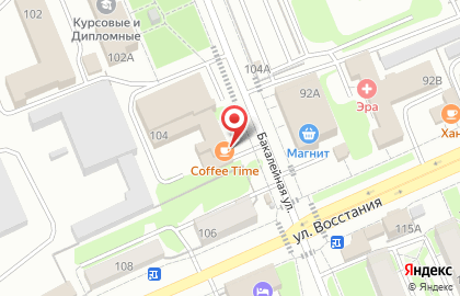 Автомойка на улице Восстания на карте