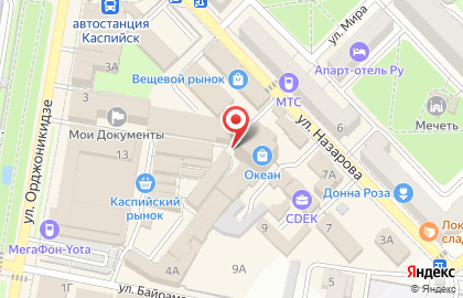 Продовольственный магазин на улице Орджоникидзе на карте