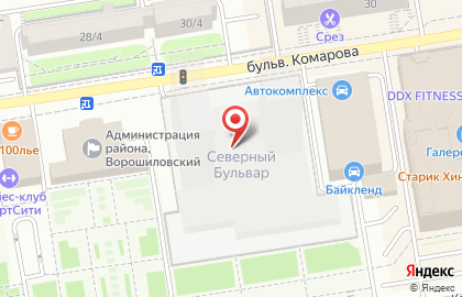 Магазин техники М.Видео на Комарова на карте