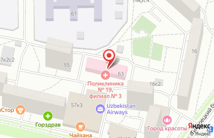 Городская поликлиника №19 на Краснодарской улице на карте
