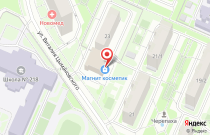 Супермаркет Магнит в Новосибирске на карте