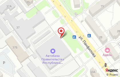 Шиномонтажная мастерская на улице Панфилова на карте