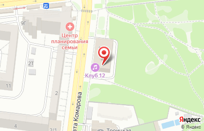Автошкола Ягуар на улице Космонавта Комарова на карте