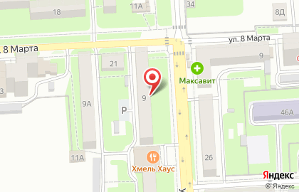 Трансферт на улице Максима Горького на карте
