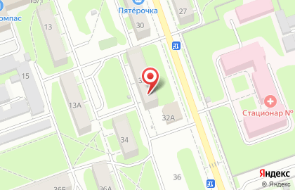 Участковый пункт полиции Управления МВД России по г. Дзержинску на улице Грибоедова на карте