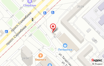Киоск по продаже колбасных изделий в Набережных Челнах на карте