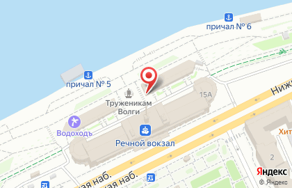 Речной вокзал на площади Маркина на карте