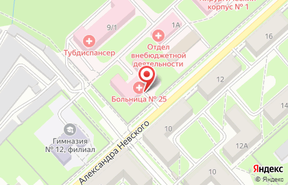 Страховая медицинская организация Симаз-мед на улице Александра Невского на карте