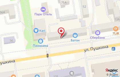 Магазин женской одежды Zarina на улице Пушкина на карте