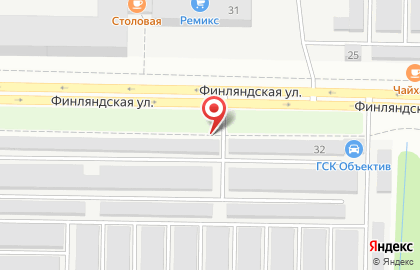 Гаражный кооператив Авангард на Финляндской улице на карте