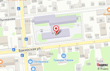 Астраханский государственный медицинский университет на Бакинской улице на карте