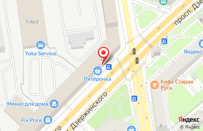 Киоск по продаже печатной продукции на проспекте Дзержинского на карте