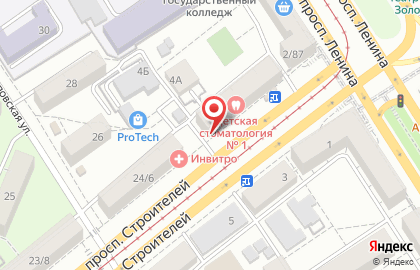 Суши-бар Суши Wok на проспекте Строителей на карте