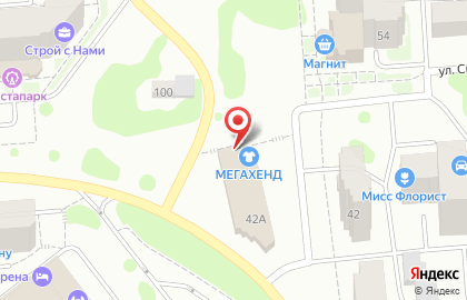 Магазин одежды и обуви Мегахенд на улице Суворова на карте