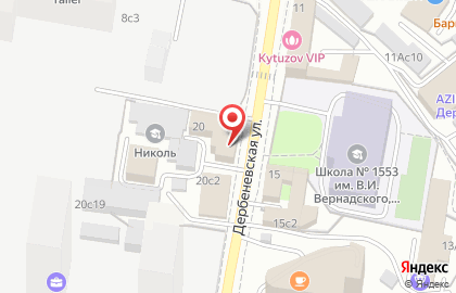 Зебра на Дербеневской улице на карте