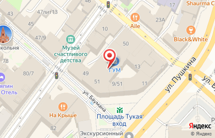 Торговый комплекс ГУМ на улице Баумана на карте