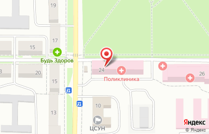 Городская больница г. Котовска Поликлиника взрослая на карте