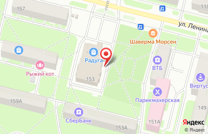 Магазин Мясной удел на улице Ленина на карте