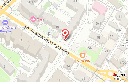 Коммерческий банк Калуга на улице Академика Королёва на карте