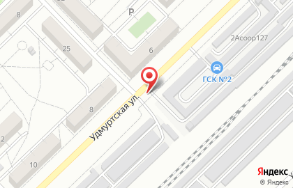 Спутник на Удмуртской улице на карте