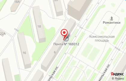 Почта России на Комсомольской на карте