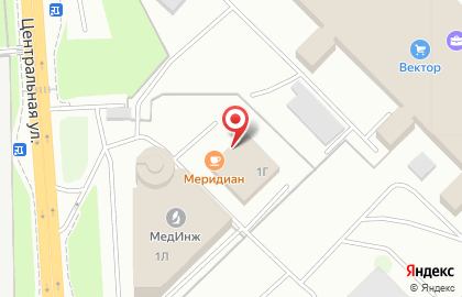 Кафе Меридиан в Первомайском районе на карте