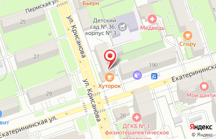 Салон красоты Muza на улице Крисанова на карте