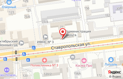 Центральная территориальная избирательная комиссия на Ставропольской улице на карте