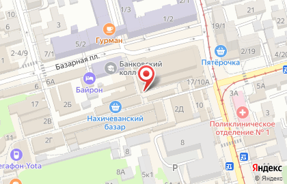 Магазин мясной продукции на площади Толстого на карте