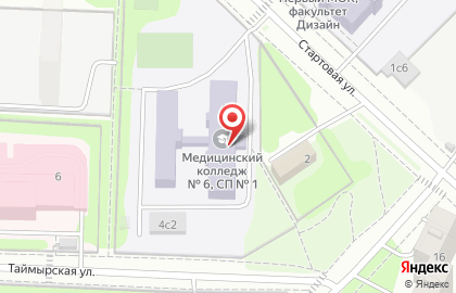 Медицинский колледж №6 в Москве на карте