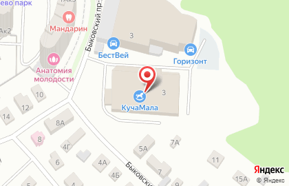 Автосервис БестВей в Быковском проезде на карте