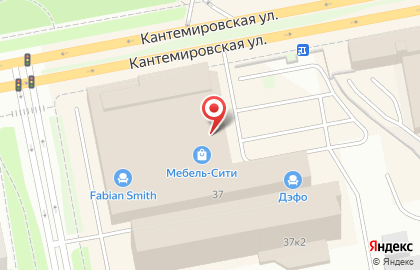 Салон Первая мебельная фабрика на Кантемировской улице на карте